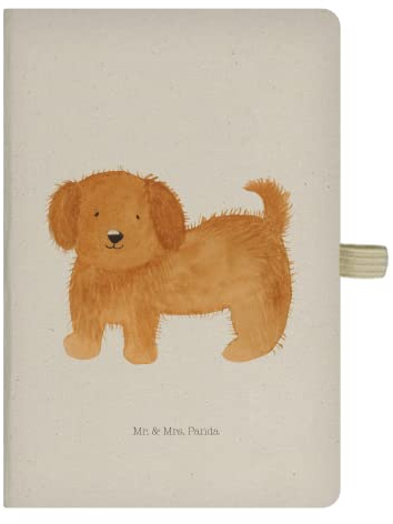 Mr. & Mrs. Panda DIN A5 Baumwoll Notizbuch Hund Flauschig - Geschenk, Sprüche, Journal, Schreibheft, Hundeliebe, Hundebesitzer, Schreibbuch,