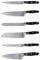 NIROSTA Trinity-Messer-Set, Verschiedene Messer mit Funktionsteil aus Edelstahl, Premium-Messer mit ergonomischem Griff, hochwertige Messer für jeden Anlass (Farbe: Schwarz/Silber), Menge: 1 x 6er Set