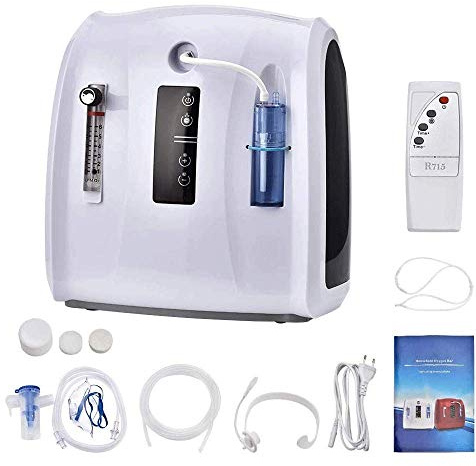 Generador De Concentrador De Oxígeno Para Automóvil Hogar, Máquina Portátil De Oxígeno 1-6l / Min Purificador De Aire Casero Generador De Tiempo Para Mayores, 30 × 17 × 33 Cm