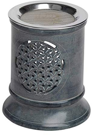 MaMeMi Räucherstövchen Speckstein [Höhe 10 cm] Zum Räuchern mit einem Teelicht