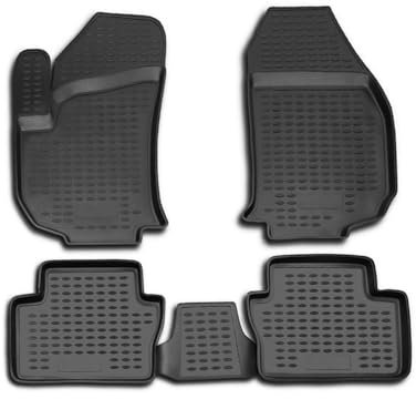 OMAC Gummimatten Fußmatten kompatibel mit Opel Zafira B 2005-2014 TPE Automatten Schwarz 4X