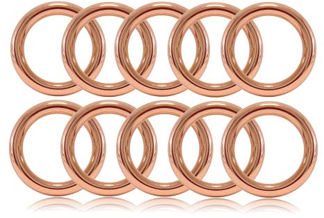 O - Ring aus Druckguss 30mm, 10er Set, DIY Hunde-Leine/Hunde-Halsband, nichtrostend, Ideal mit Paracord 550, geschweißt, Farbe: roségold