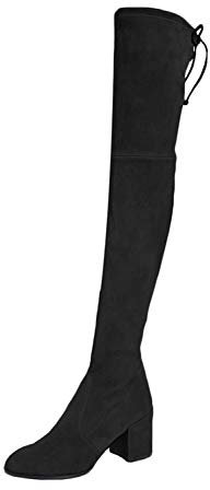 Minetom Donna Stivali Moda Sexy Casual Elegante Invernali con Tacco Alti sopra Il Ginocchio Tacchi Alti Inverno Boots C Nero 40 EU