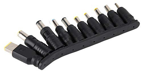 DC Power Adapter Kits 8Pcs, Universal DC Connectors Plug 5.5mm x 2.1mm to Multi-Type Male DC Plug Jack Tips for Power Supply & Testing