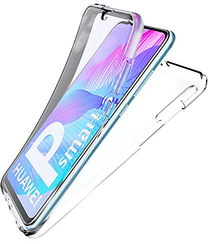 N NEWTOP Cover Compatibile con Huawei P Smart S, Custodia Crystal Case in TPU Silicone Gel PC Protezione 360° Fronte Retro Completa