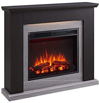 FLAMME Mardella Fireplace with 40 surround with 2kW Fireplace Heater Espresso Oak Multiple Colours Available