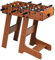 DREAMADE Kickertisch klappbar, Tischkicker inkl. 2 Bällen und 18 Spielfiguren, Stabiler Fußballtisch aus Holz, Fußball-Spieltisch für Kinder und Erwachsene, für Spielzimmer, Partys, Holzfarbe