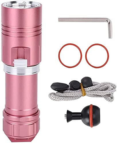SGJFZD Lampes de Poche L2 LED Alliage d'aluminium résistant à l'eau de la Lampe de Poche LED Lumière for Camping/Randonnée Randonnée Diming (Color : Rose)
