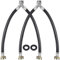 Dreyoo Rubber Washing Machine Y Hose, 3/4 Inch Brass Fittings, 1 ft (12 Inch) Length Hot and Cold Water Supply Y Mixer Hose Connector for Washing Machines Outdoor Garden Faucets(2 Pcs)
