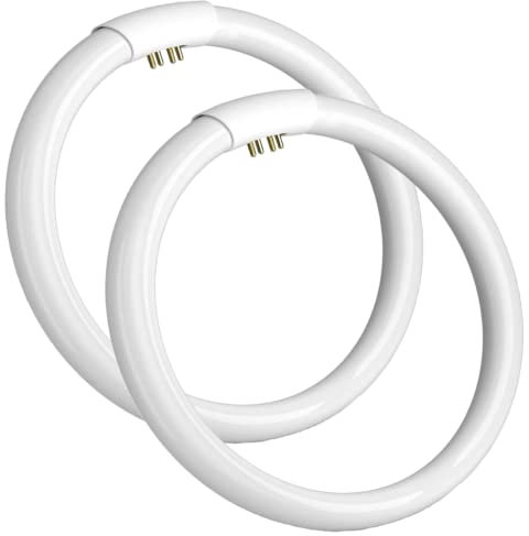 CLAR - Tubo Fluorescente Circular Cocina, Lámpara Fluorescente Redonda, 32W (Pack 2)