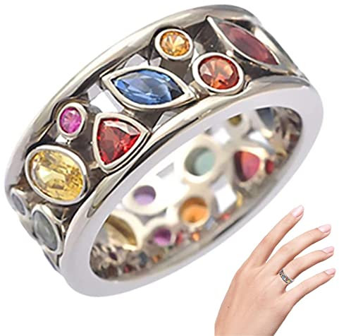 Ailopta Enéas Stil Kristall-Quarz, Crystal-Quartz, Crystal, Enéas Kristall-Quarz, Thermogenic Moissanite Spinner Für Damen Herren