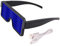 Namvo LED-Brille, USB-Ladebrille, wiederaufladbar, mit LED-Anzeige, für Nachtclub, Weihnachten, Geburtstagsfeierzubeh?r (Blau)