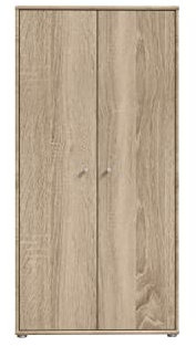 Forte Tempra 2 Kommode mit 2 Türen, Holzwerkstoff, Sonoma Eiche Dekor, Bx H xT: 73,7 x 149,5 x 34,8 cm