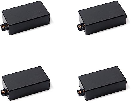 JUFUM 4X Kunststoff Versiegelt Humbucker Pickup Cover Fit SQ Pickup Gitarrenteile (Schwarz)