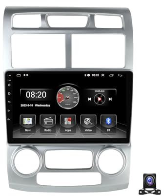 DEHIWI Android 11 Autoradio Stereo Für KIA Sportage 2004~2012 Mit Navi GPS/Bluetooth/FM Radio Unterstützt Lenkradsteuerung Carplay/Android Auto 2 Din 9 Zoll Touchscreen Bildschirm,Y2 2g+32g