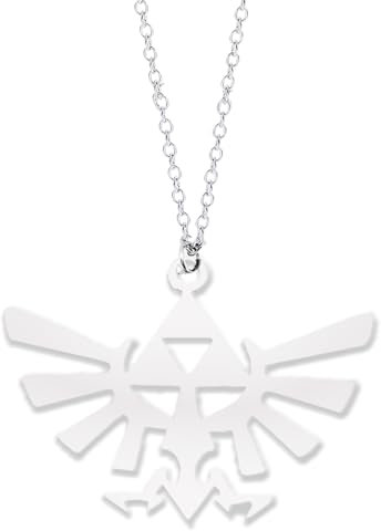 BJPERFMS Zelda Halskette, Zelda Kette, Hyrule Kette, Zelda Triforce Necklace, Zelda Halskette mit dem königlichen Wappen, Zelda Merch, Triforce Anhänger Schmuck, Geschenke für Zelda Fans