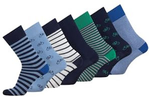 TOM TAILOR Socken ocean 43-46 - 7er Box Baumwollsocken für Altag und Freizeit - schlichte Socken