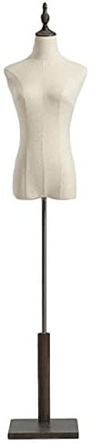 Schaufensterpuppe, weiblicher Schaufensterpuppen-Torso, Modepuppen-Büste für die Präsentation von Hochzeitskleidern, verstellbare Schneiderpuppe mit Holzsockel, 2 Größen, 3 Stile (Medium A)