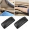 2 Stück Auto Kniekissen Leder,Leder Armlehnenkissen für Auto,Selbstklebendes Autotür Armlehnenkissen,Autotür Beinpolster,für Auto Innenraum,Konsole,Sitzauflage(Schwarz)