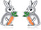 VENACOLY Bunny Kaninchen Ohrringe 925 Sterling Silber Bunny Stud Ohrringe Schmuck Geschenk für Frauen Bunny Liebhaber