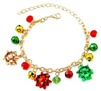XIAGAW Weihnachten Armband, Weihnachtsarmband Damen, Weihnachtsarmbänder für Frauen, Schmuck Weihnachten, Bunte Armbänder für Frauen, Weihnachtsschmuck für Fraue und Mädchen (B)