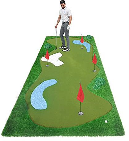 YZDUOJIN Golf Putting Mat Foldable Golf Putting Mat, Indoor & Outdoor Golf Green Mat For Home/Office/Patio, Artificial Grass (Color : Style 3, Size : 2x5m)