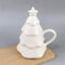 Taza de Cerámica en Forma de Árbol de Navidad para Pintar, Kit Creativo