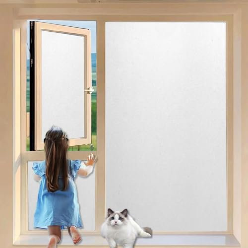 Vinilo Opaco para Cristal 65 x 200 cm, Opaco, Privacidad, Estático Anti UV, Autoadhesivo Decorativo Mate, Decorativo Vinilo Puertas Bano, para Cristal Bano Cocina, Blanco Mate
