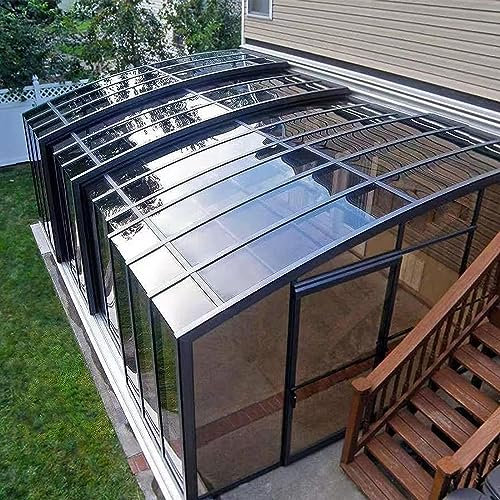 Transparente Polycarbonat-Dachbahnen, UV-geschützte Platten für Heimwerker, Gewächshaus, Überdachung, Carport, 1 x 20 m, transparent, regenfest, ideal für Stadien, Busunterstände