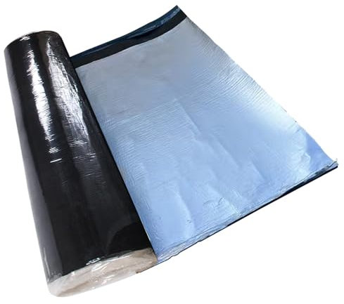YAEGER Asphalt Reparaturband Wasserdichtes Dichtungsband Selbstklebend Aluminiumfolie Tape für Flachdach,Gartenhaus Dach,Metalldachbahn,Gartenhäuser,Carport(1x5.0m/3.3'x16.4')
