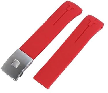 QNGMKBKTDZ Bracelet de montre en silicone 20 mm 21 mm adapté for Tissot for T-Touch T013 T81 T091 T33 T047 Bracelet en caoutchouc à extrémité incurvée Orange noir bleu rouge