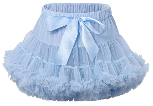 LACOFIA Girl's Tutu Skirt Toddler Ruffle Layered Tulle Skirt Princess Tutu Pettiskirt Party Dance Bubble Mini Skirt (0-10 Years)