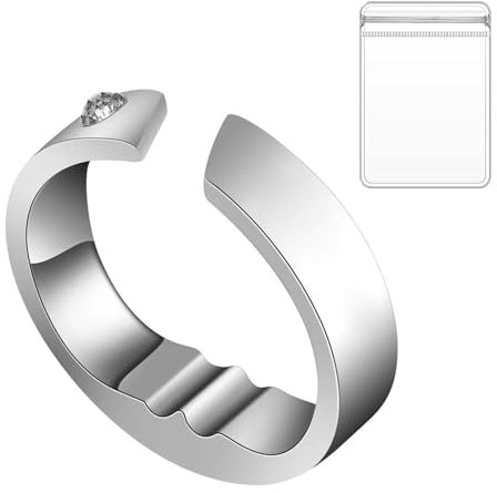 Roinaid Anti Schnarch Ring, 1 Stück Schnarchring,Verstellbare Schnarchring für Den Finger Herren,Antischnarchringe mit Akupressur,Unisex,Wirksam Bei Der Linderung von Schnarchen und Verstopfter Nase