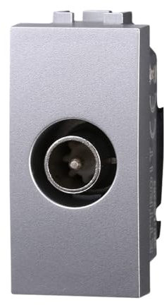 IXTRIMA Connettore Presa TV Passante Maschio Colore grigio Compatibile Con Bticino Living Light/international 1pz