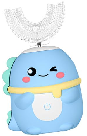 Elektrische Zahnbürste für Kinder, U-förmig, mit Vibration, tägliche Mundhygiene, fördert das Zähneputzen bei und Mädchen von 2 bis 6 Jahren