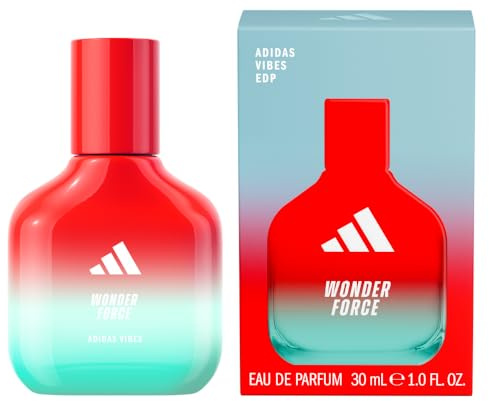 adidas Vibes Wonder Force Eau de Parfum, fruchtiger Duft mit Noten von Rhabarber und weißem Moschus und ätherischen Ölen, 30ml