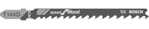 Bosch Professional 2608630040 Speed for Wood Jigsaw Blade, 1 Lug, Blue, 17.6cm x 0.2cm x 13.9cm (Pack of 5)