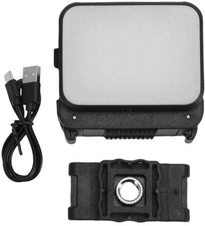 Cuifati LED-Videoleuchte, Magnetische Halterung mit 20 LED-Lampen, 3 Farbtemperaturen 3000 K, 4440 K, 8700, IPX4 Wasserdicht für 6 Action-Kamera, Vlogging-Fotografie