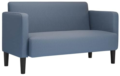 YUTAASU Zweisitzer-Sofa Blau 109 cm aus Cordstoff mit Schaumstoff-Feder-Kombination, stabilem Sperrholzrahmen und Armlehnen für modernen und traditionellen Wohnstil
