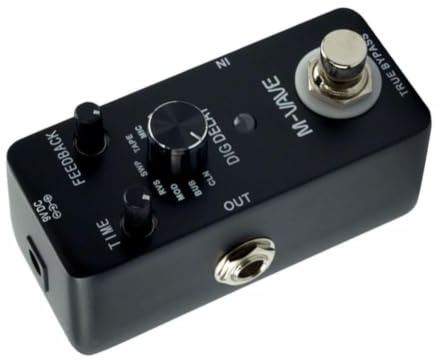 Lagomloot Pedale per effetti per chitarra digitale Delay, 9 effetti tra cui Bubble Mod Reverse Tape Mic LoFi, True Bypass Metal per MINI Stompbox per chitarra elettrica