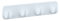 WENKO Hakenleiste Weiß - 4 Haken, zum Ankleben, Kunststoff, 19 x 4.5 x 2.5 cm, Weiß
