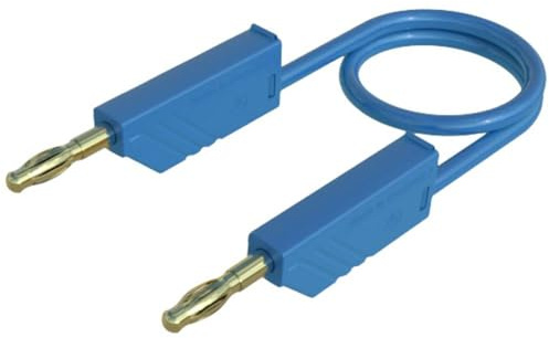 SKS Hirschmann MLN 150/2,5 BL Messkabel [Bananenstecker 4 mm, Bananenstecker 4 mm] 1,50 m, Blau, 1 Stück