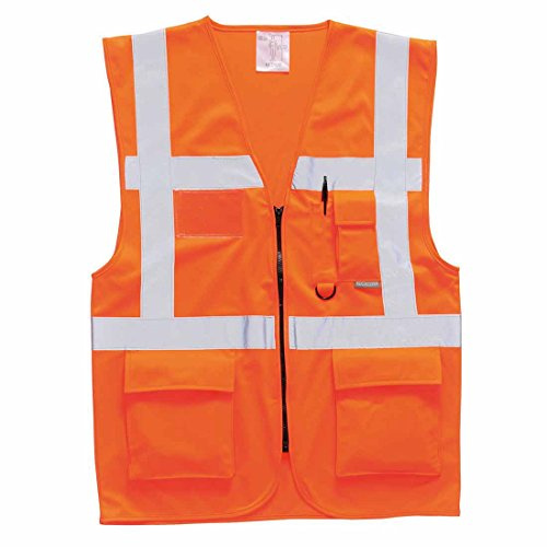 Portwest S476 - Berlino Gilet Executive, M, Arancione (Warnschutz-Orange)
