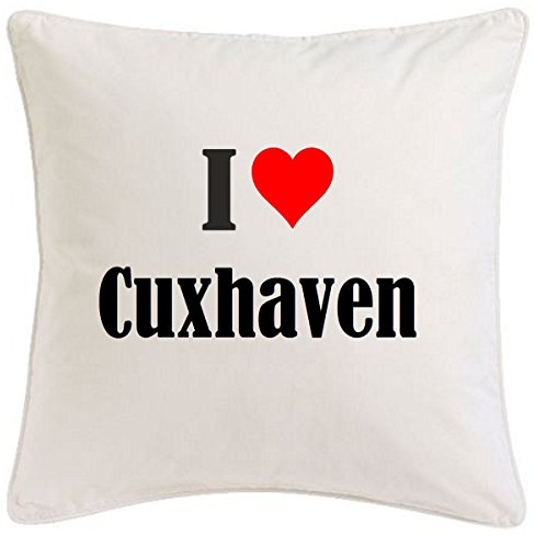 I Love Cuxhaven – Zierkissenbezug 40x40 cm Baumwolle – Wohnaccessoire Design Statement Vintage