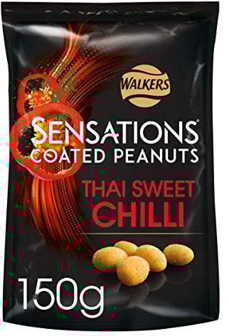Walkers Sensations Thai Sweet Chilli Coated Sharing Peanuts 150g