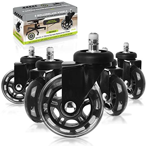 Slipstick CB690 suelo protección de goma silla de oficina Caster ruedas (Set de 5), CB690