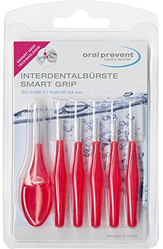 Oral Prevent Interdentalbürsten Smart Grip 0.60 mm rot, 2er Pack(2 x 6 Stück)