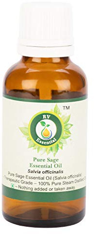 R V Essential Reines Salbei Ätherische Öl 15ml (0.507 Unzen) - Salvia Officinalis (100% reiner und natürlicher Dampf destilliert) Pure Sage Essential Oil