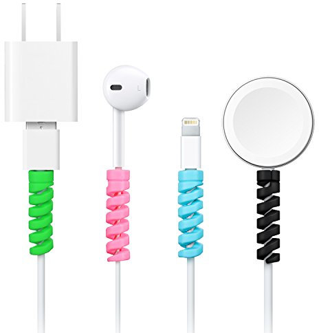 12-Piece Type-C Cable Charger, Soft Silicone Micro USB Protector, Mouse Cable Protector, Suit for All Mobile Phones (12 Pieces, Black, Pink, Blue, Green)