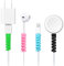 12-Piece Type-C Cable Charger, Soft Silicone Micro USB Protector, Mouse Cable Protector, Suit for All Mobile Phones (12 Pieces, Black, Pink, Blue, Green)